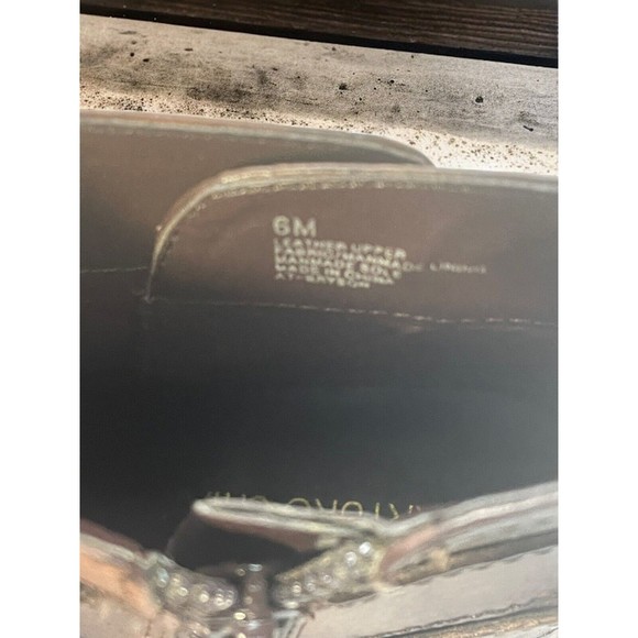 Arturo Chiang Ankle Boots Womens 6M Bryson Brown Leather Zip Up Bootie W/Buckles - Picture 4 of 12